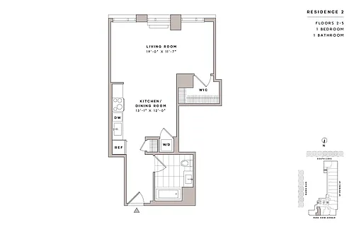 Floor plan Studio1 Bath-E10