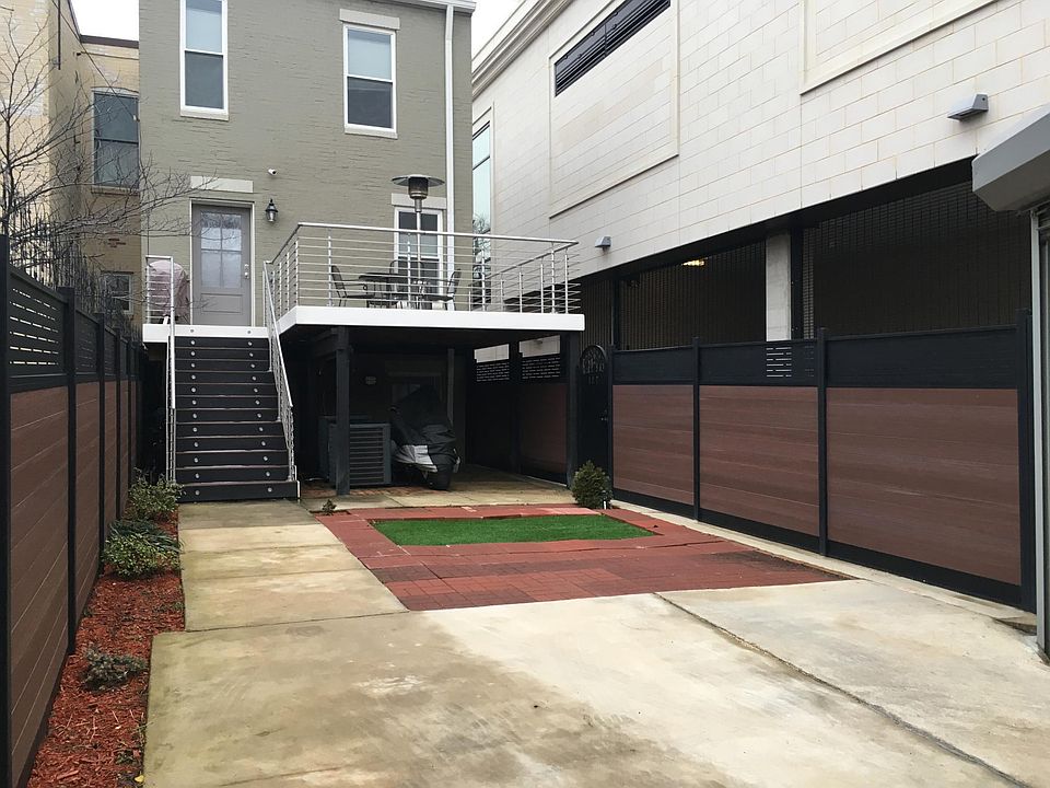 Rear yard and parking