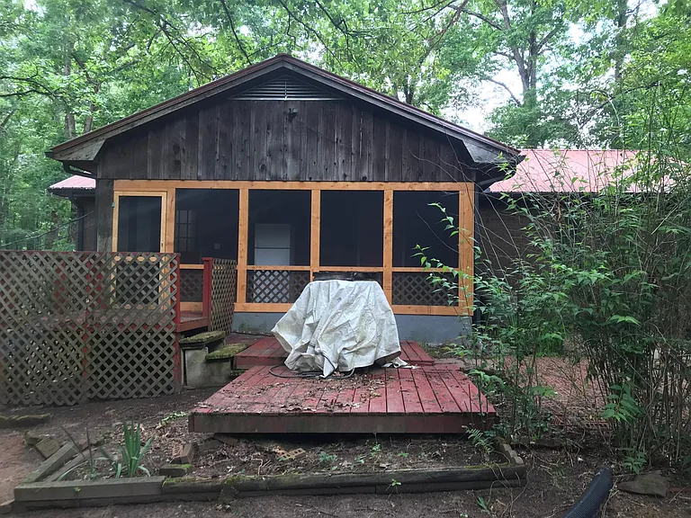 Back deck and screened in porch.
