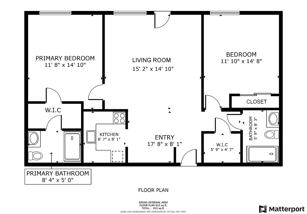 Floor plan 2 Bed 2 Bath