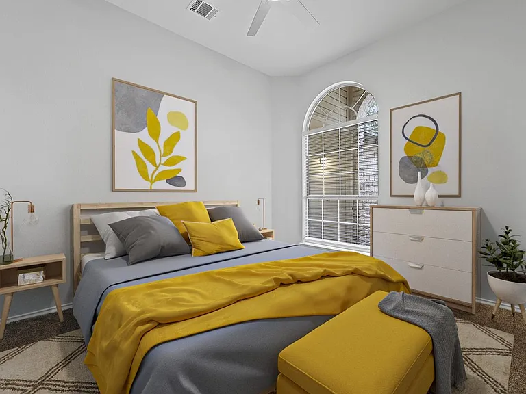 Bedroom 2. This image shows a virtually furnished space. Bedrooms come unfurnished.