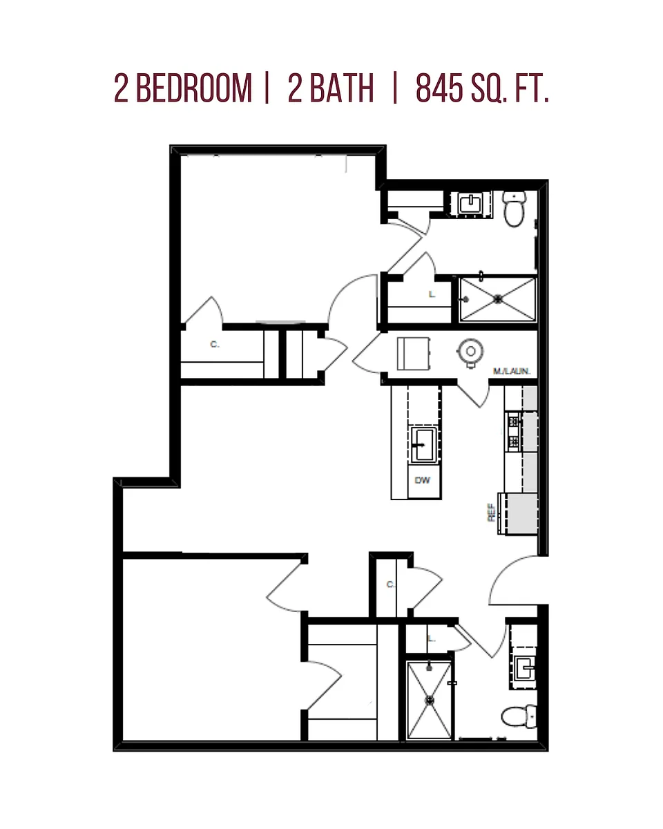 Floor plan 2 Bedroom