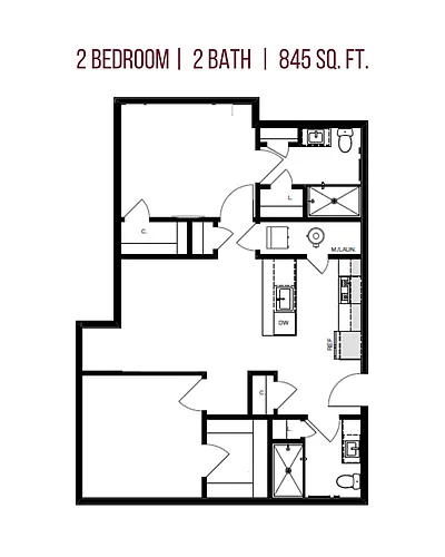 Floor plan 2 Bedroom