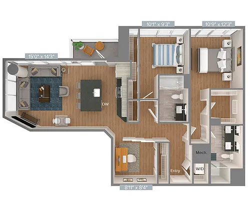 Floor plan B7D-1228sf-S
