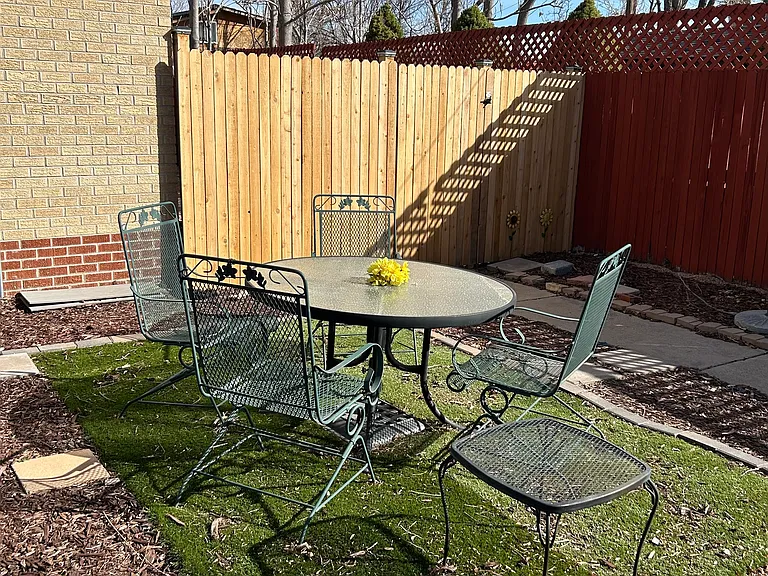 Back yard seating
