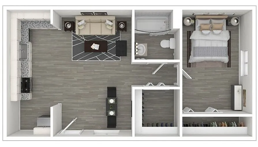 Floor plan 1BR - 1BTH