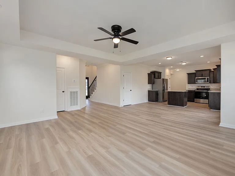 Open kitchen to living room