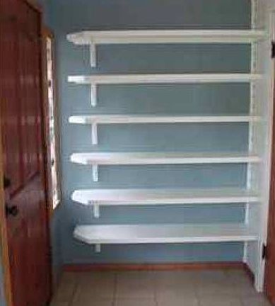 Shelving in the Entry Way