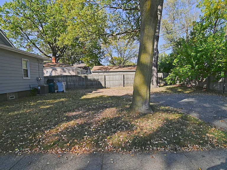 Backyard with two car parking spaces