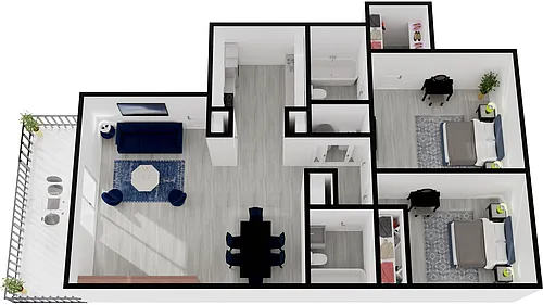 Floor plan Secretariat - 2x2
