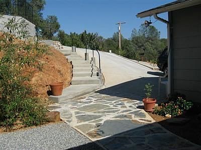 front yard and garage