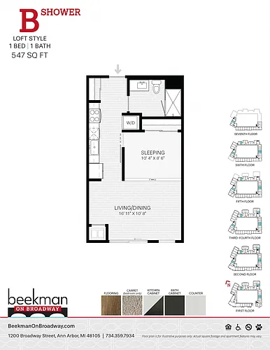 Floor plan B Shower