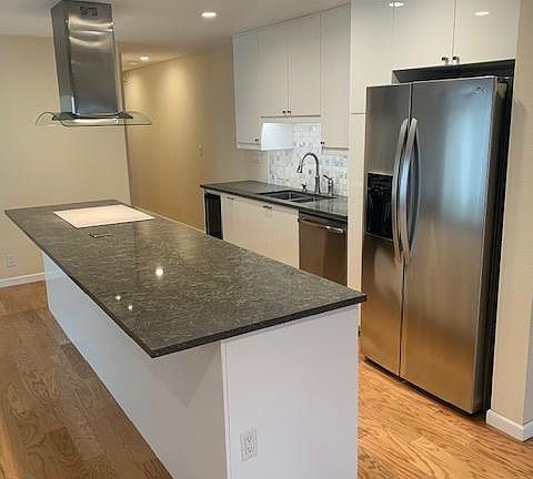 View of the kitchen.