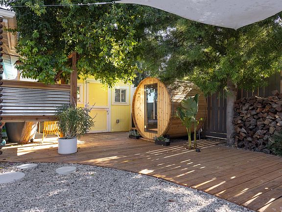 Barrel Sauna (shed behind sauna no longer exists)