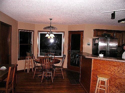 dining area and breakfast bar