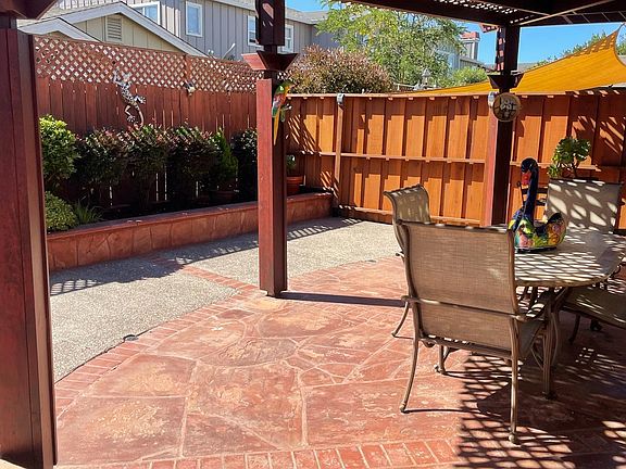 Beautiful stamped outdoor patio