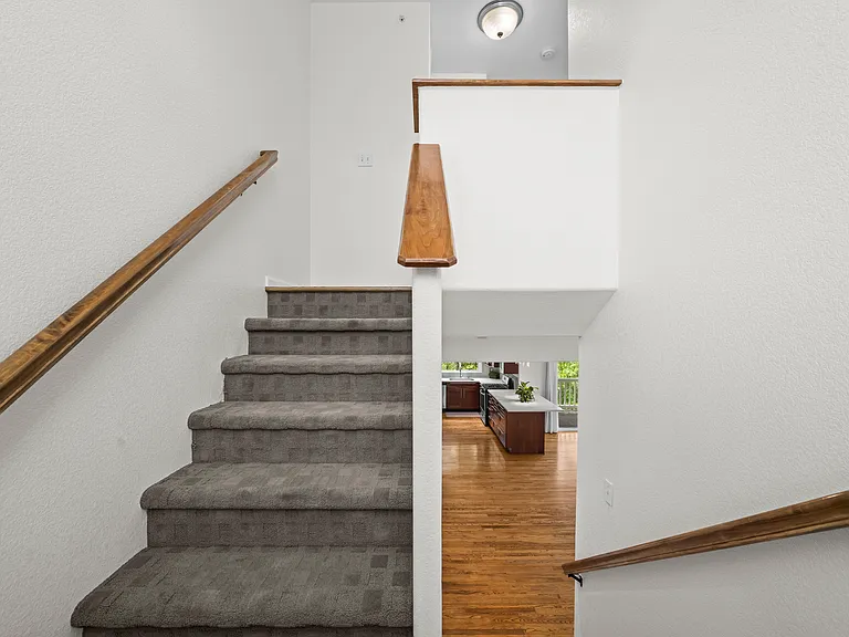 Stairs up to third floor. All 3 bedrooms are on the third floor