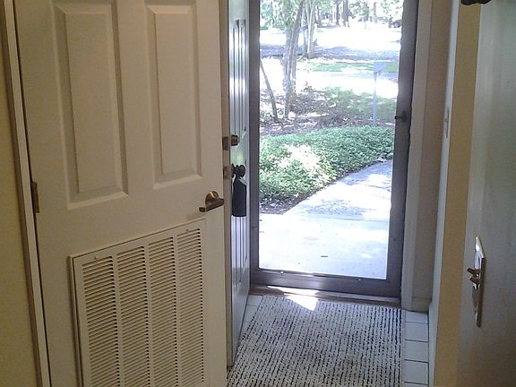 From inside front door