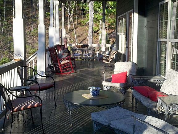 Slate tile patio lower