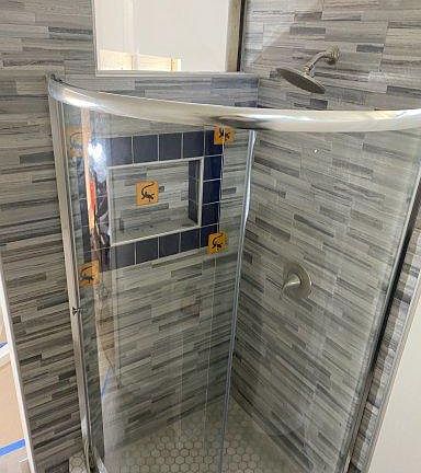 Glass enclosed Shower