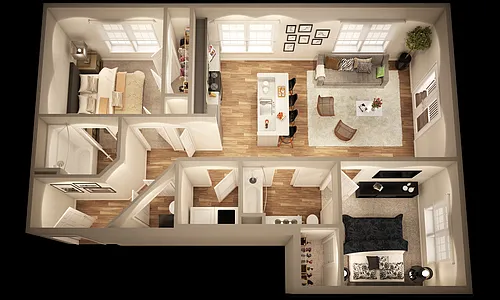 Floor plan Park South 2x2