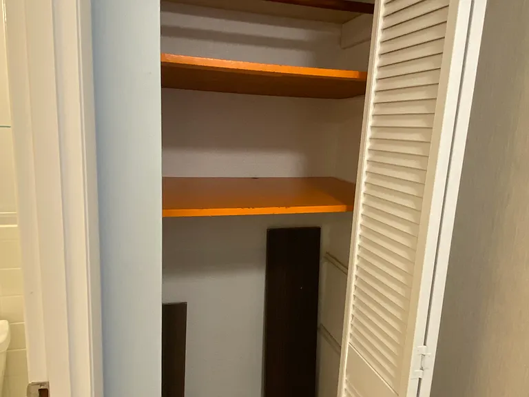 One of two closets in the unit