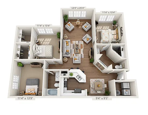 Floor plan Carina (Enclosed Solarium)