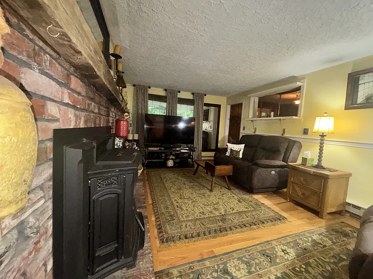 Living room with a Pellet Stove