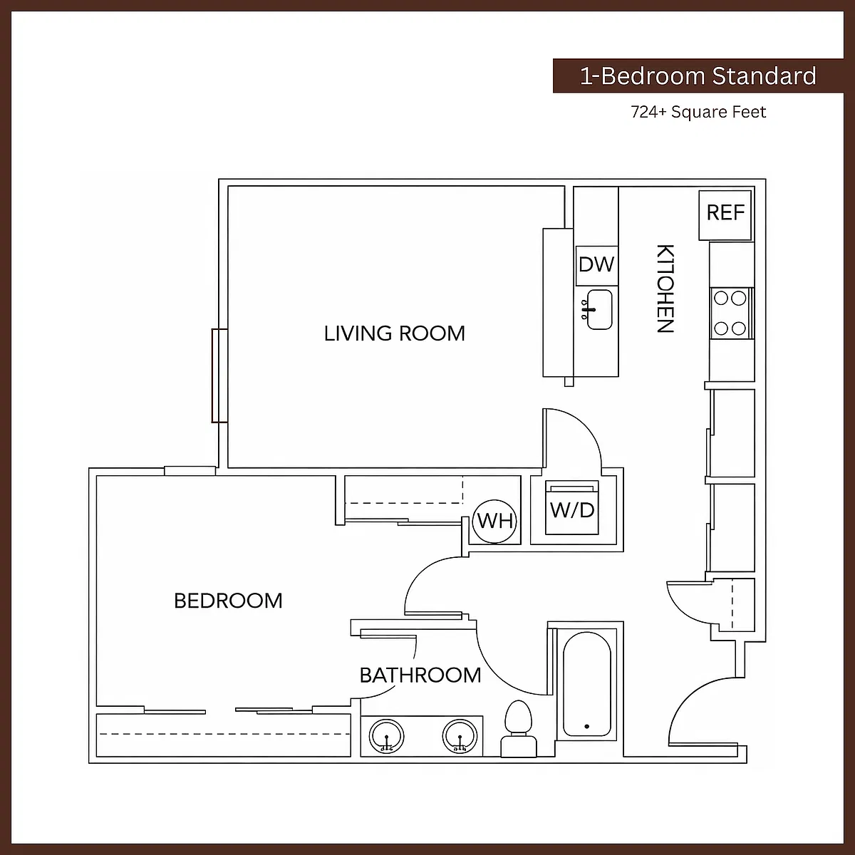 Floor plan 1 Bedroom Standard