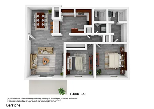 Floor plan 2 Bedroom, 2 Bathroom Classic 2