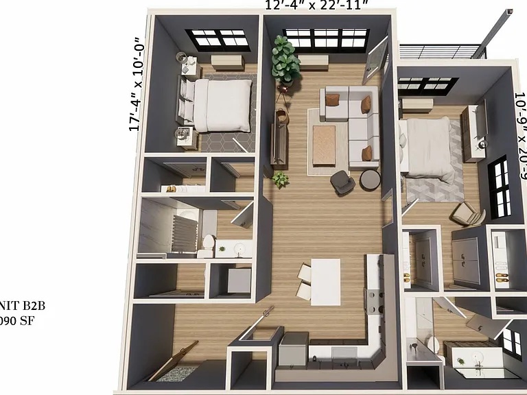 2-Bedroom 2-Bathroom | 1,090 sqft 2-Bedroom 2-Bathroom | 1,090 sqft