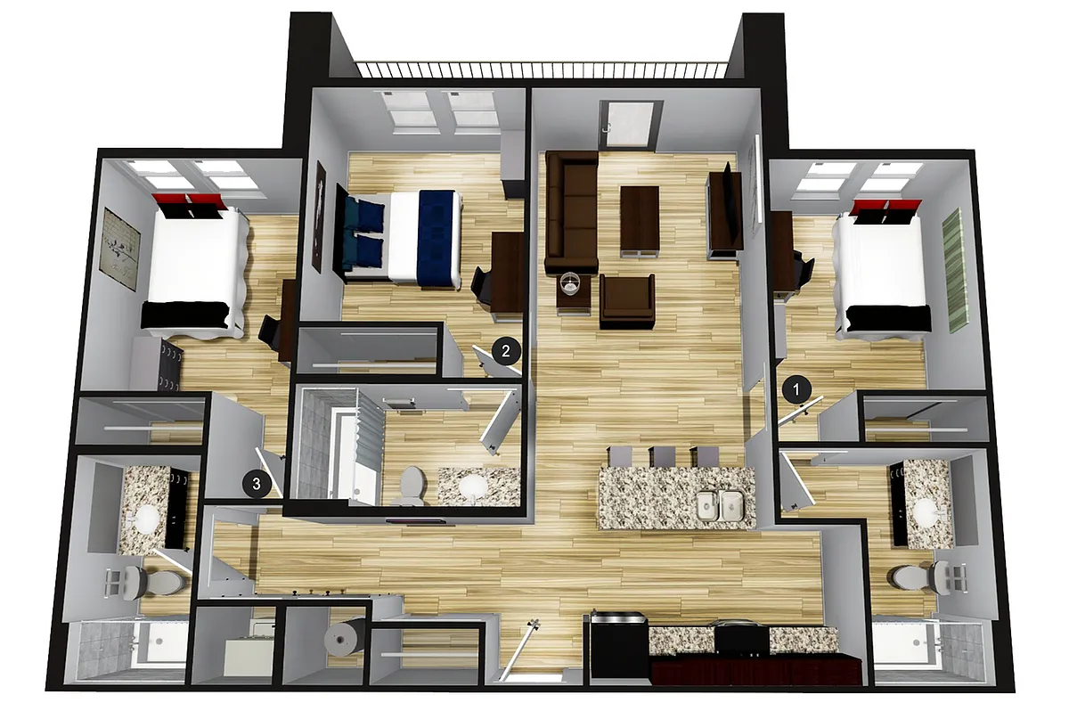 Floor plan A3 - 3X3