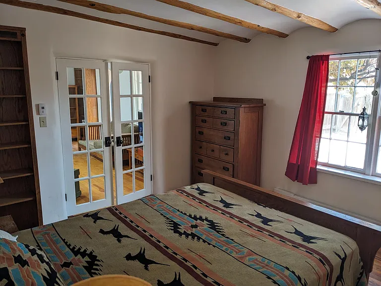 Master bedroom looking toward living room