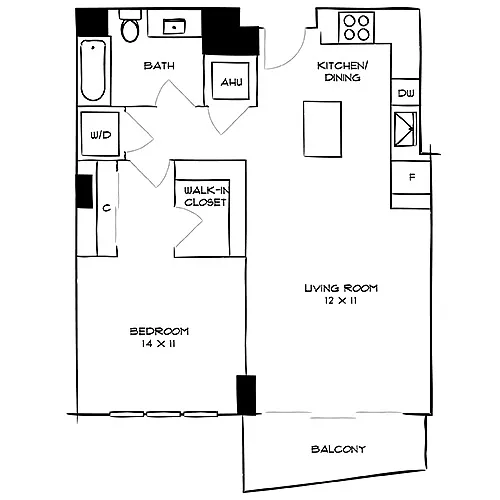Floor plan The Park 1M
