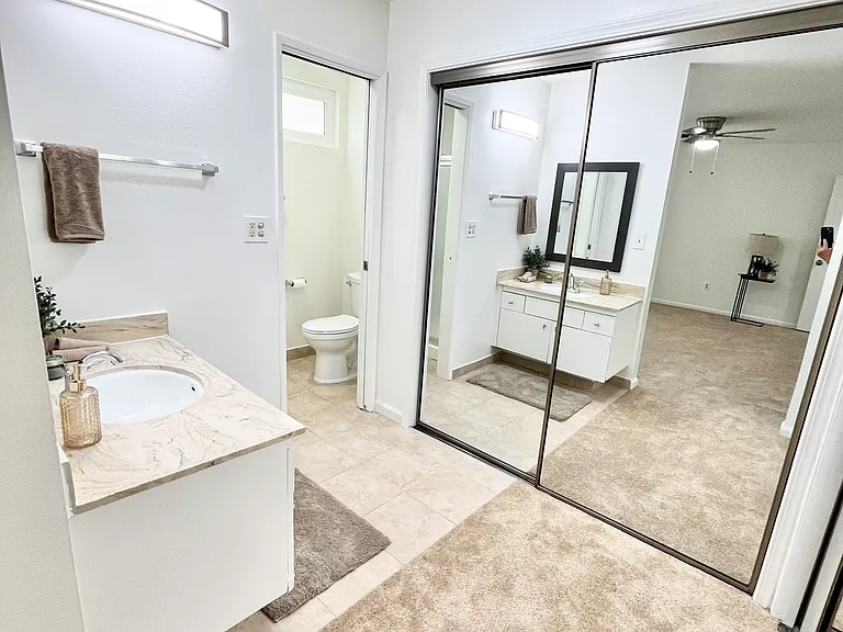 Vanity area.