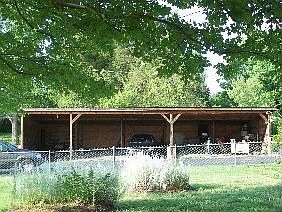 3 bay open front garage