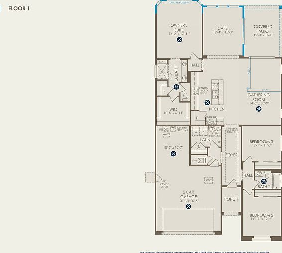 Tifton Walk Floor Plan, Quick Move-In Home, Floor 1