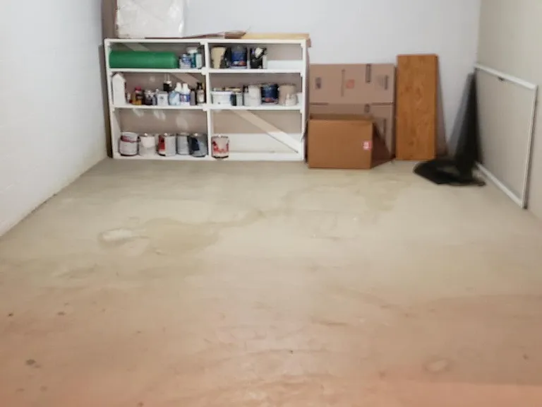 Basement storage area.