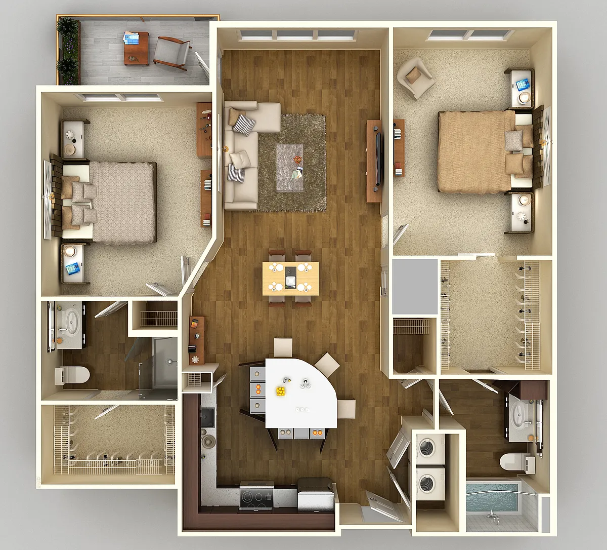 Floor plan 2X2 D