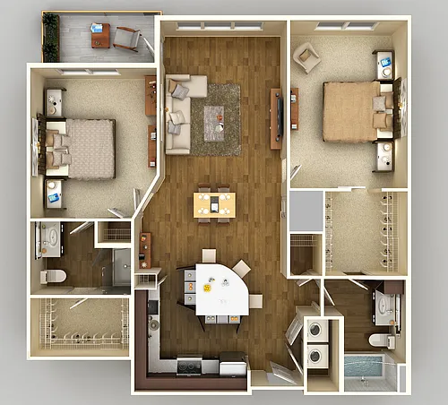Floor plan 2X2 D