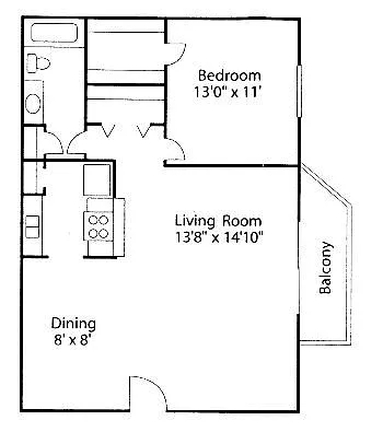 Floor plan One Bedroom