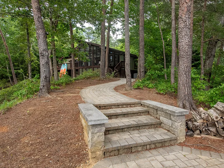 Walkway to fire pit.
