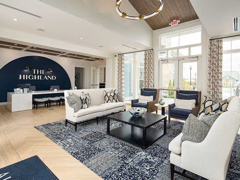 The Highland leasing office and resident clubhouse