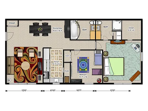 Floor plan Two Bedroom
