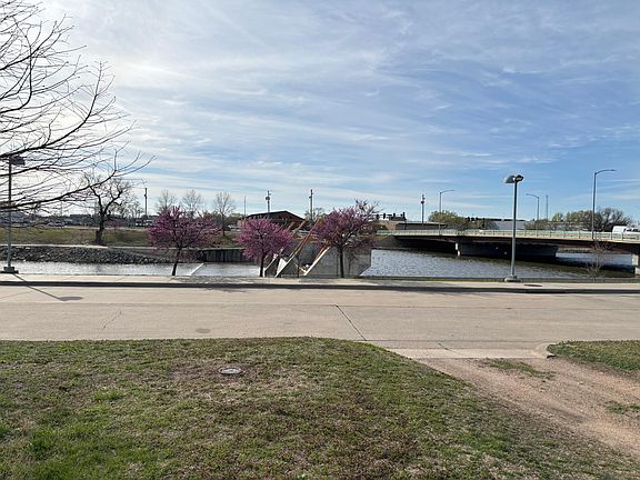 View of the river and dam from the front yard.