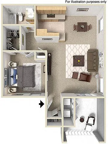 Floor plan B 1X1