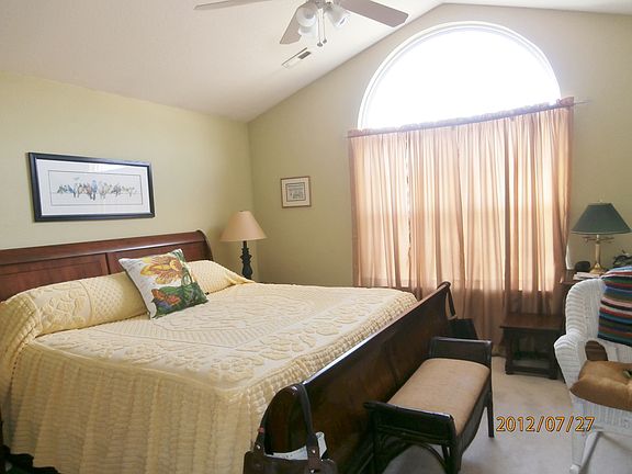 Large, sunny master bedroom.