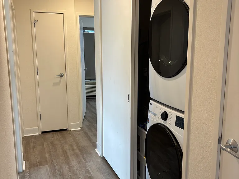Stacked washer and dryer