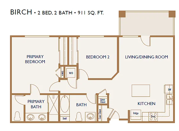 Floor plan 2-Bedroom