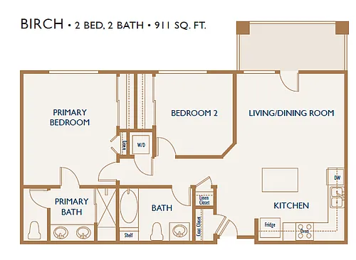 Floor plan 2-Bedroom